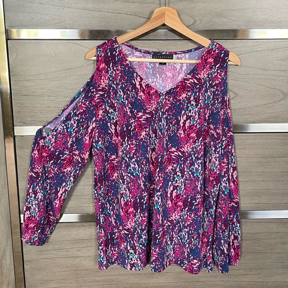 Attention Cold Shoulder Top NWT